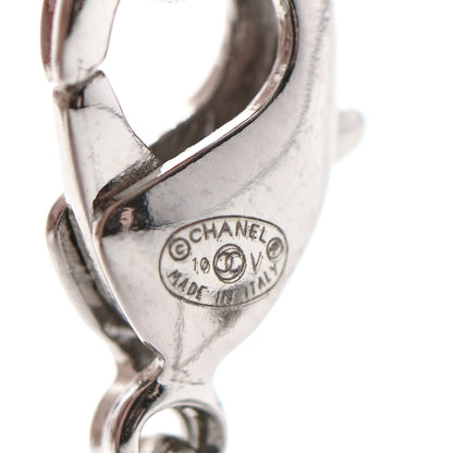 Chanel Enamel CC Pendant Necklace Black Silver 5 of 5