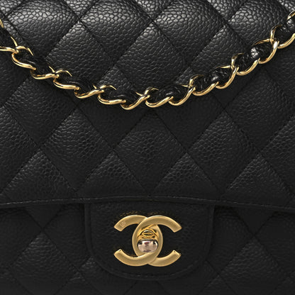 Chanel Caviar Quilted Medium Double Flap Black 8 of 10