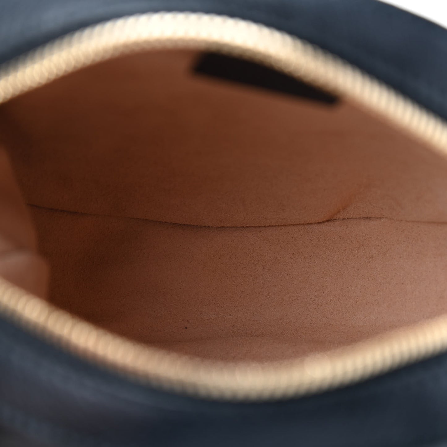 Grained Calfskin Web Mini Ophidia Round Shoulder Bag Black