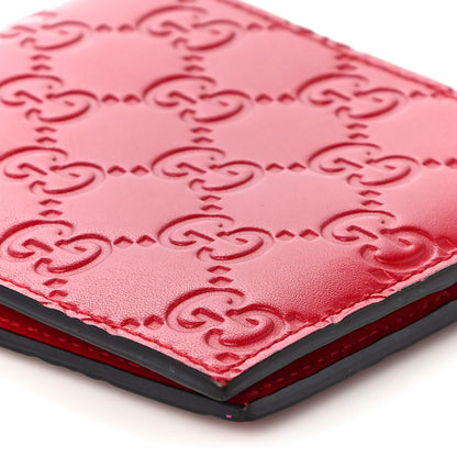 Gucci Guccissima Bi-Fold Wallet Red 9 of 10