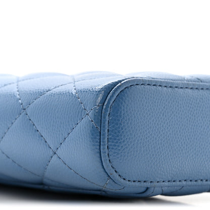 Chanel Caviar Quilted Phone Holder With Chain Blue 9 of 12