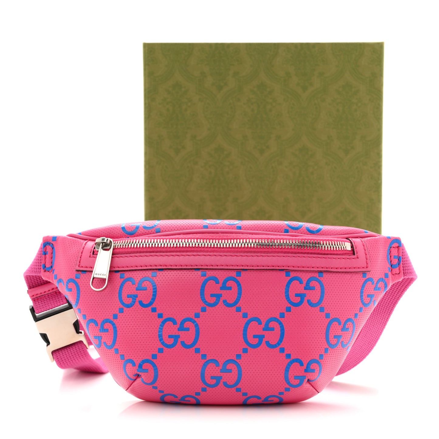 Calfskin GG Tennis Bi-Color Embossed Belt Bag Modern Fucsia Modern Blue