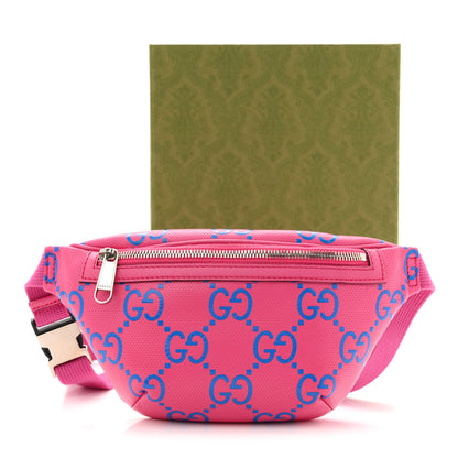 Gucci Calfskin GG Tennis Bi-Color Embossed Belt Bag Modern Fucsia Modern Blue 11 of 11