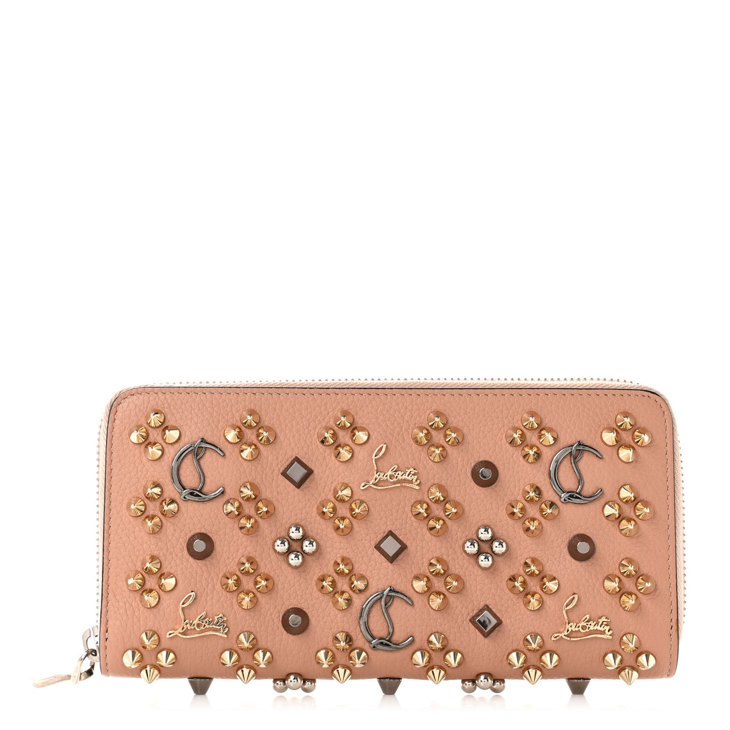 Calfskin Loubinthesky Panettone Wallet Nude Multimetal