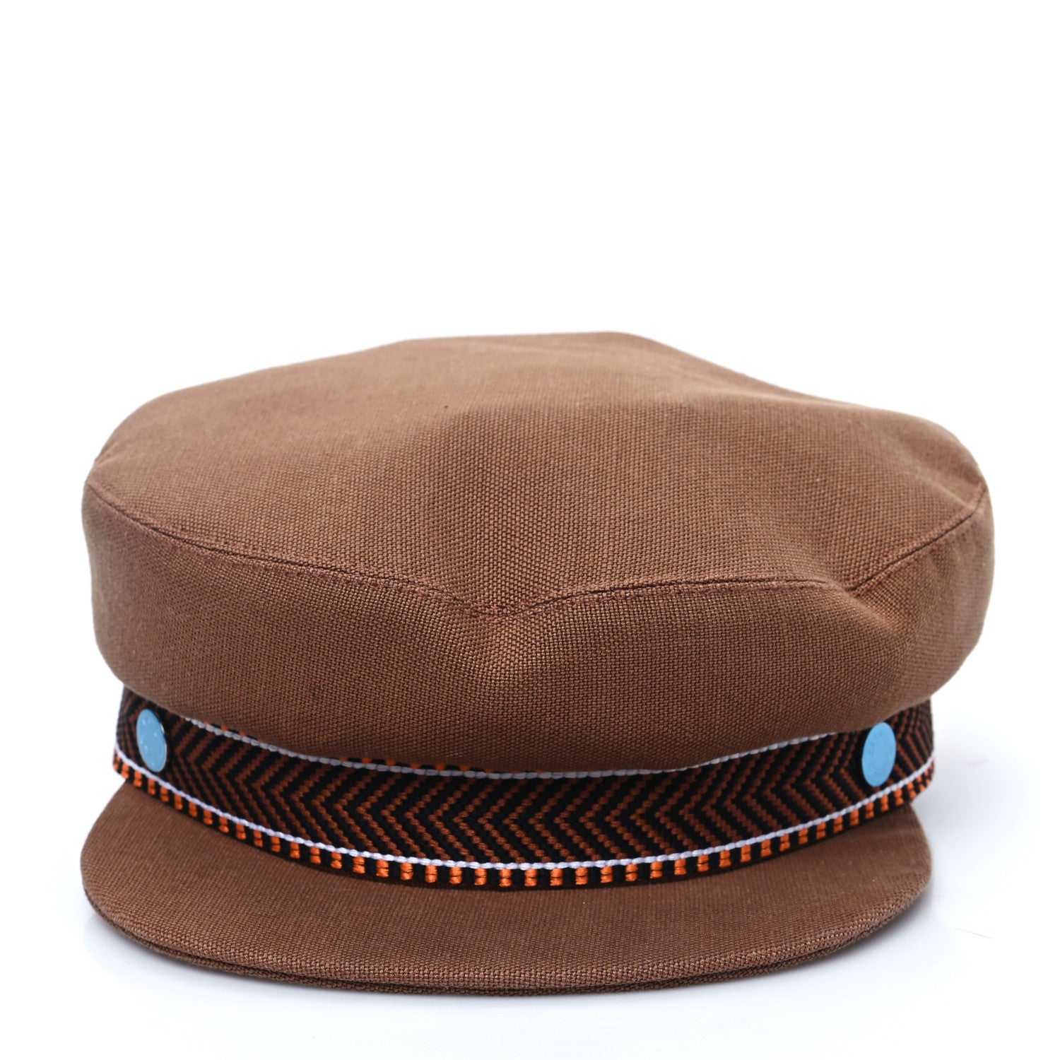 Hermes Cotton Hemp Cavale Cap 56 Gold Marron Jaune 3 of 8