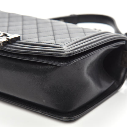 Chanel Lambskin Quilted Medium Boy Flap Black 11 of 18