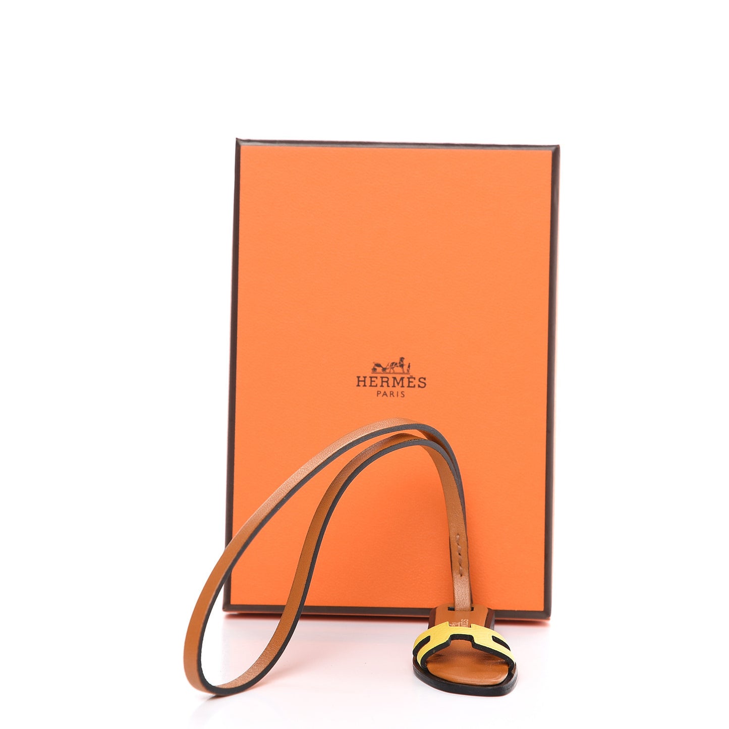 Epsom Butler Calfskin Hunter Oran Nano Bag Charm Lime