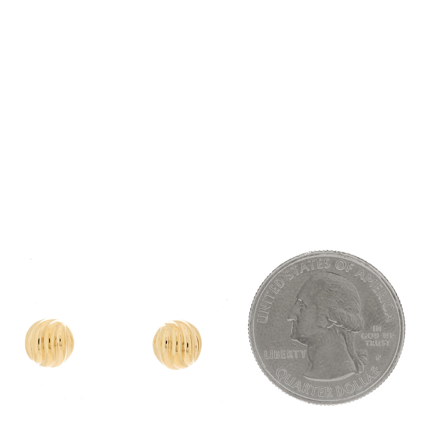 David Yurman 18K Yellow Gold 8mm Sculpted Cable Earrings 2 of 5