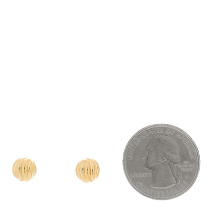 David Yurman 18K Yellow Gold 8mm Sculpted Cable Earrings 2 of 5