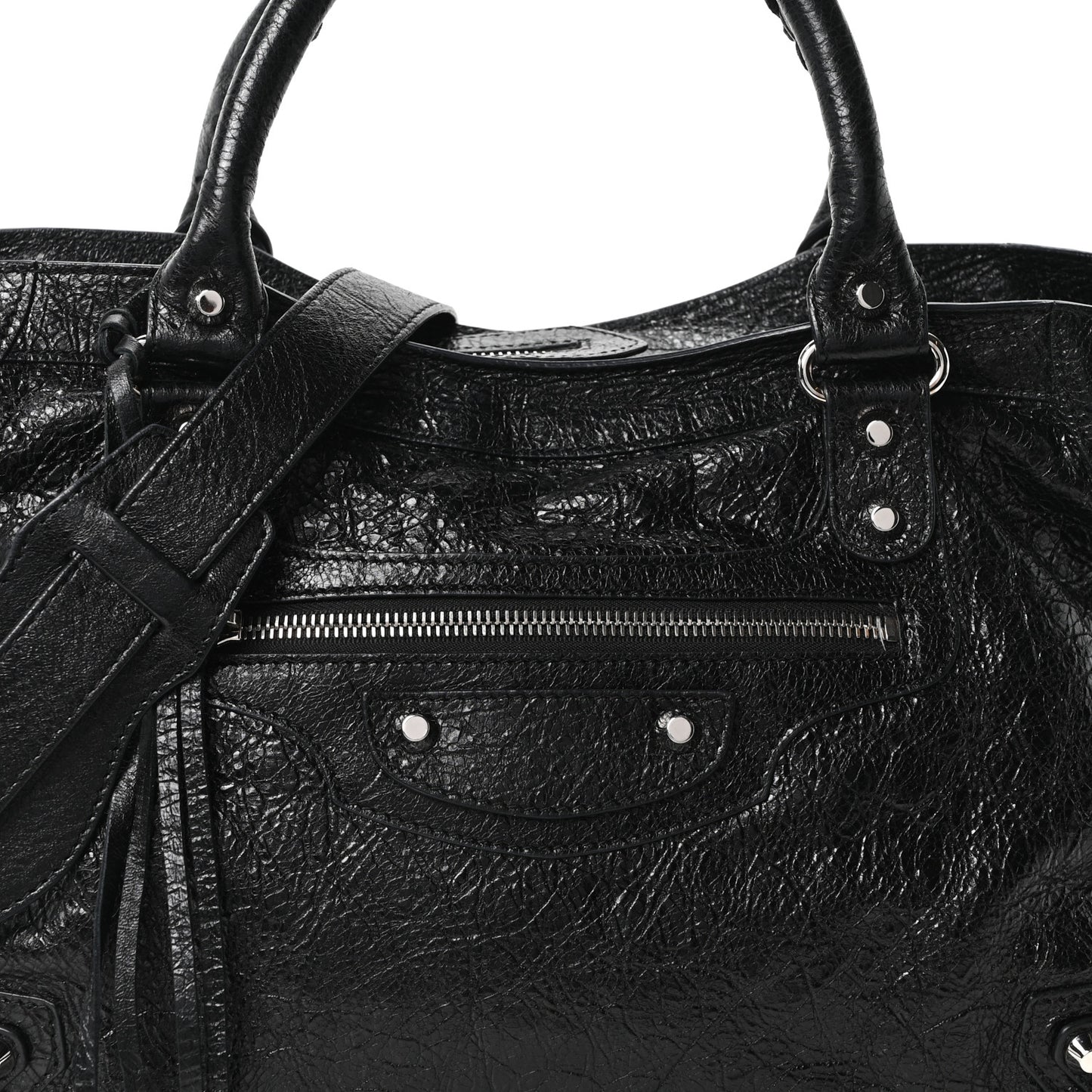 Agneau Classic Silver Hardware City Black