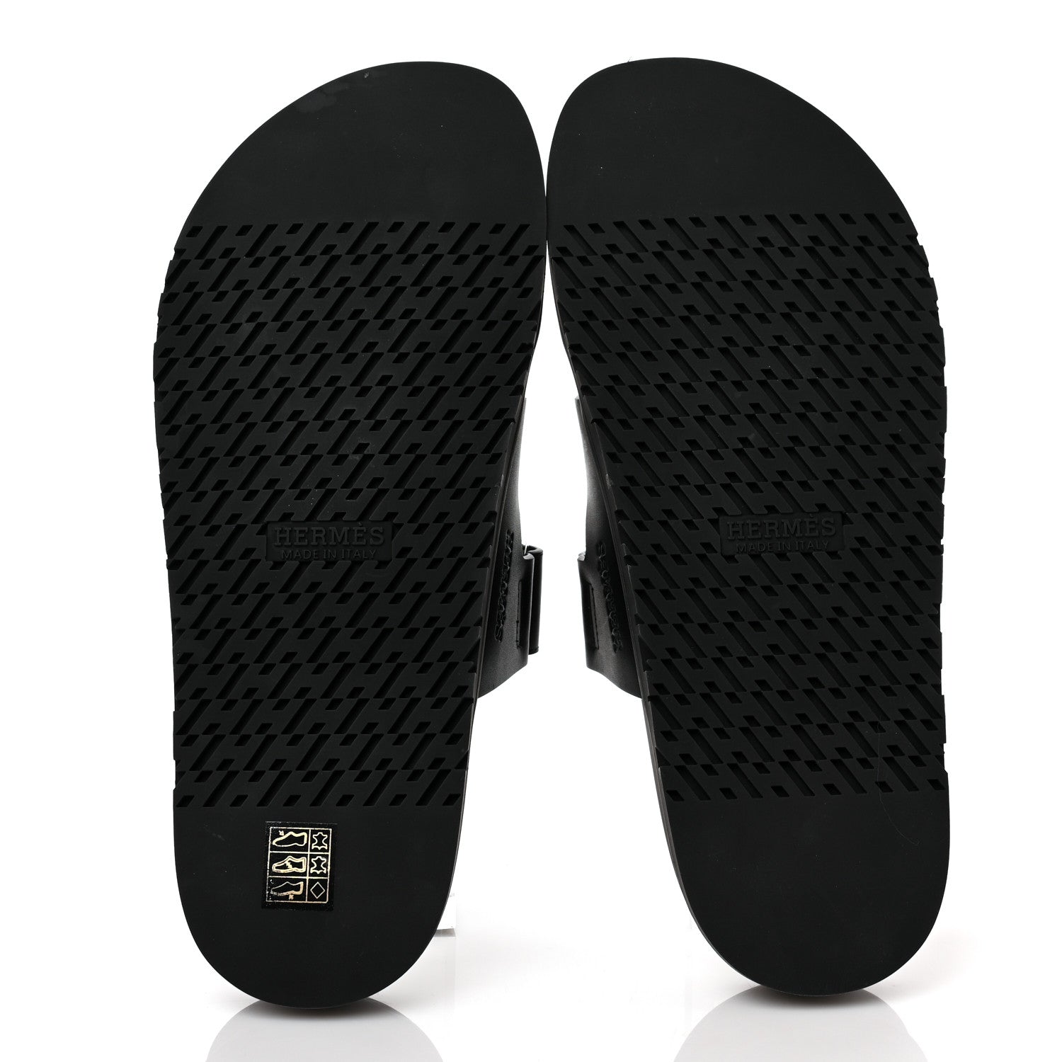 Hermes Calfskin Mens Chypre Sandals 42 Black 5 of 8