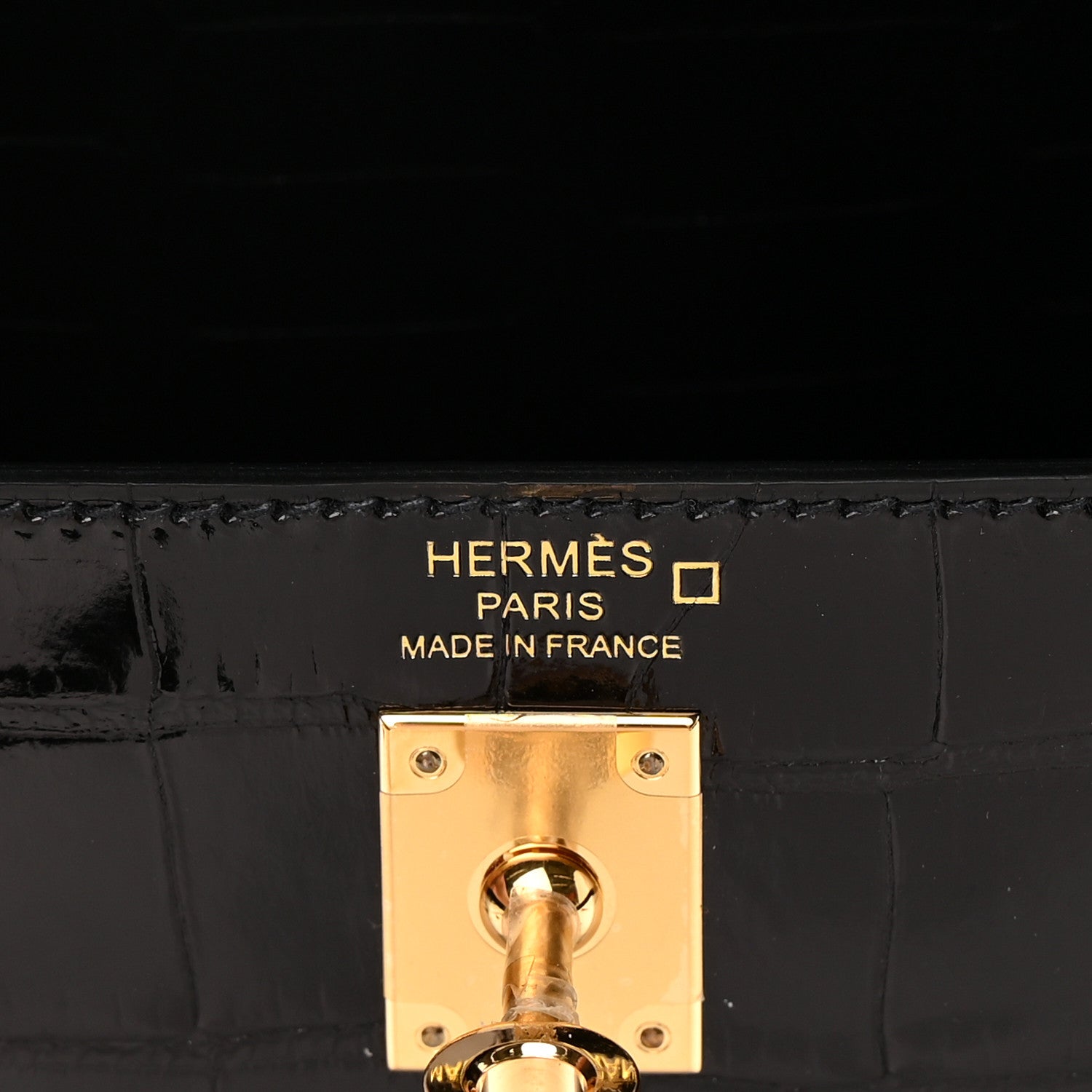 Hermes Shiny Alligator Kelly Sellier 25 Black 6 of 11