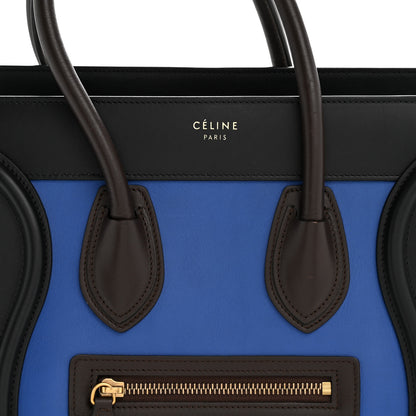 Celine Smooth Calfskin Micro Tri-Color Luggage Indigo 8 of 10