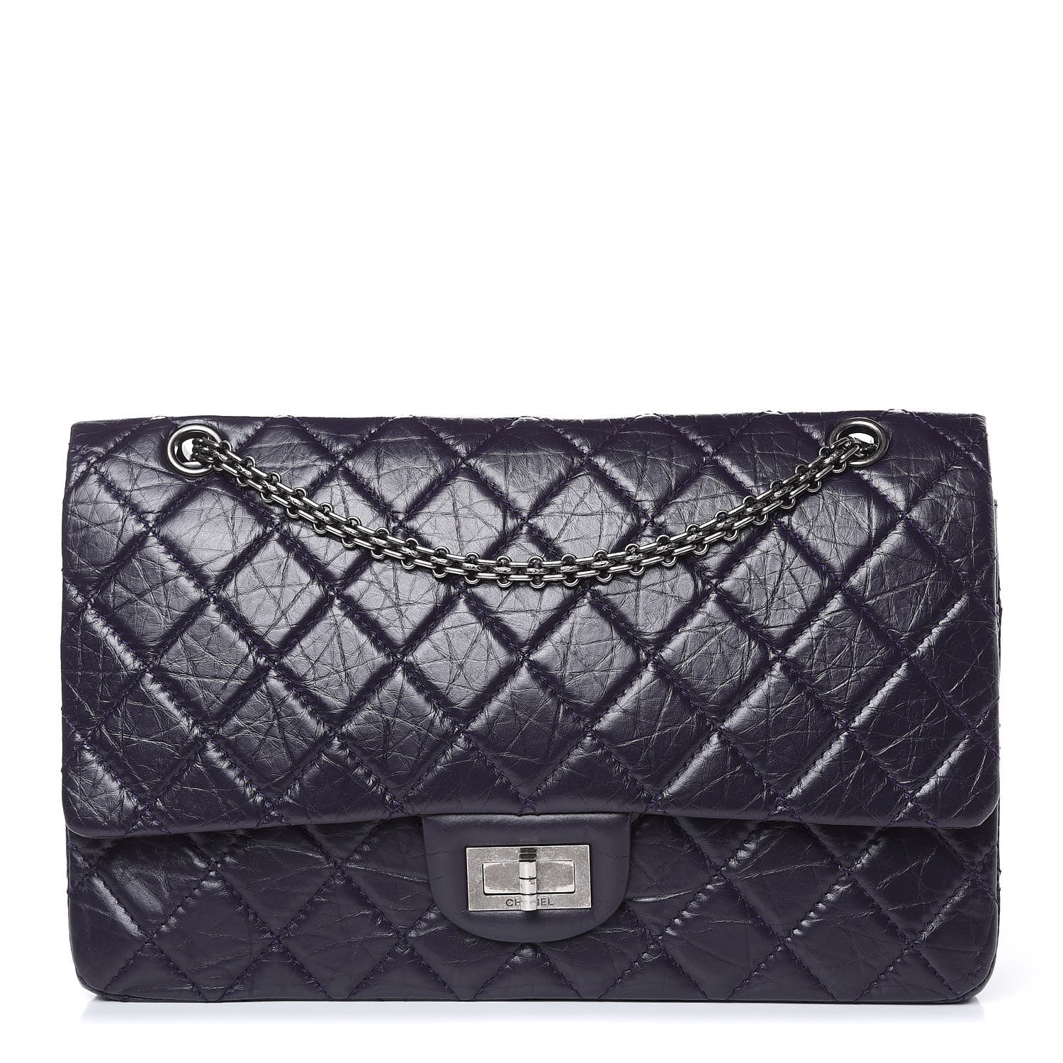 Chanel Aged Calfskin Quilted 2.55 Reissue 227 Flap Dark Purple 1 of 12