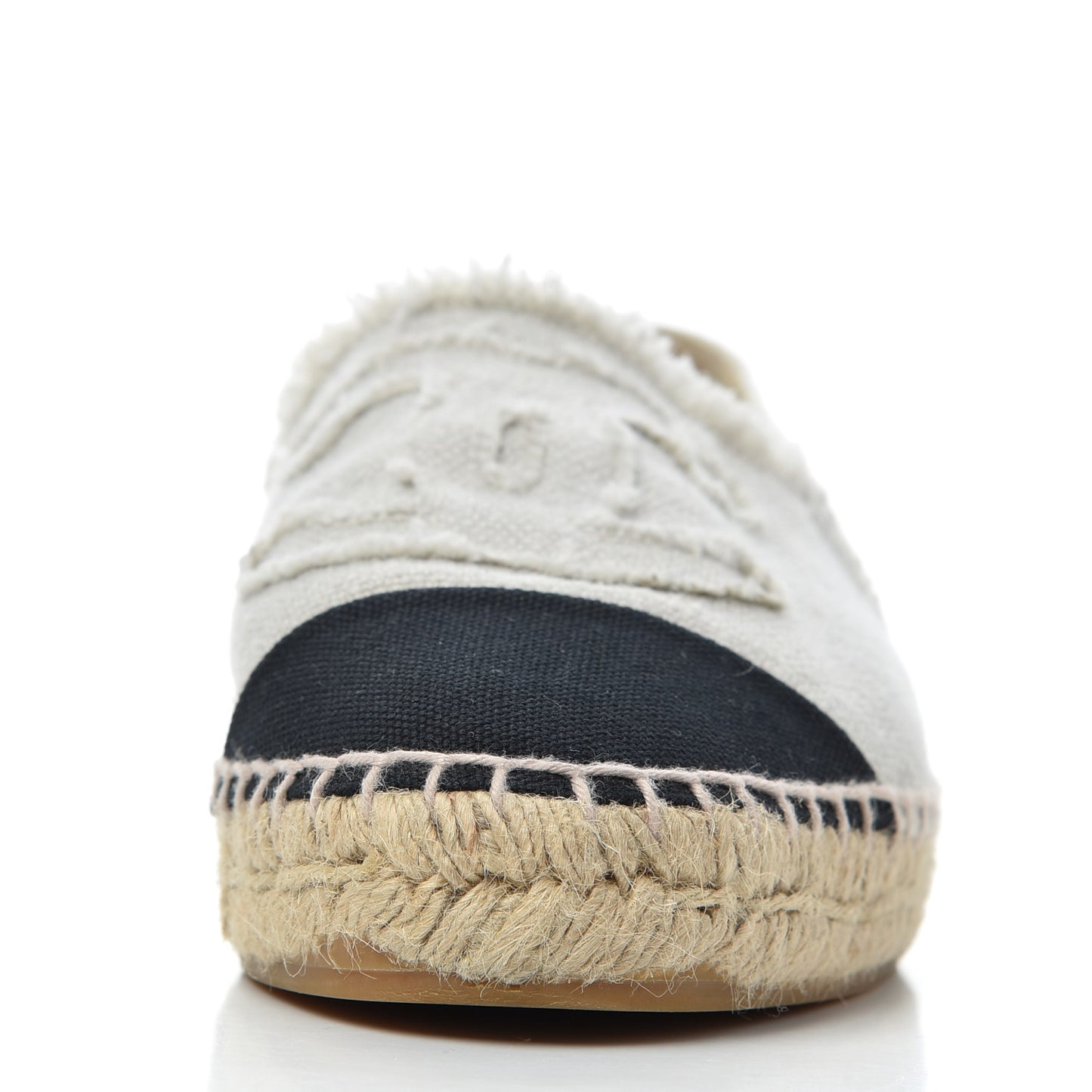 Linen CC Espadrilles 39 Beige Black