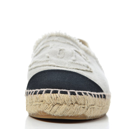 Chanel Linen CC Espadrilles 39 Beige Black 18 of 23