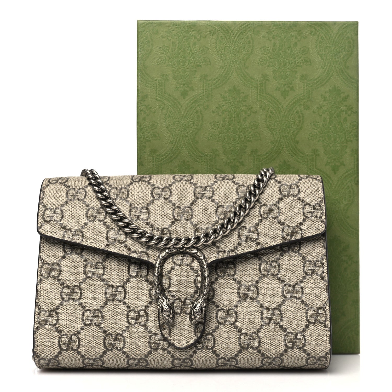 Gucci GG Supreme Monogram Mini Dionysus Chain Wallet Beige Taupe 11 of 11
