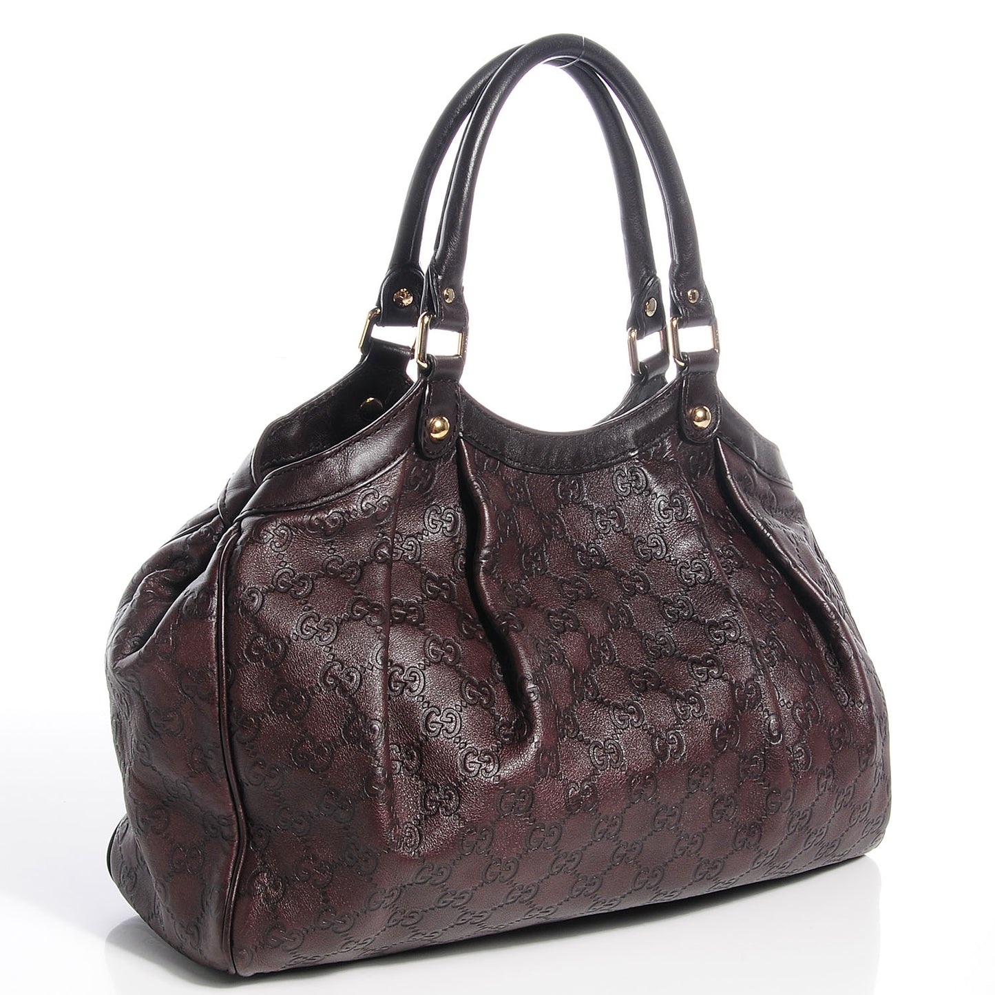 Guccissima Medium Sukey Tote Chocolate