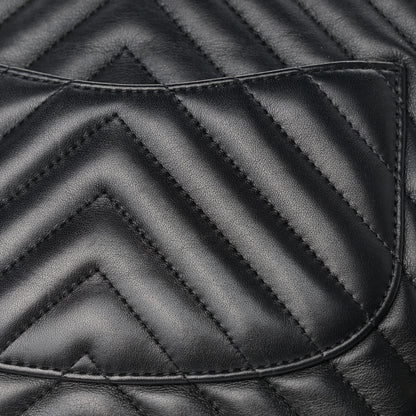 Chanel Calfskin Chevron Quilted Large Urban Spirit Backpack Black 11 of 14