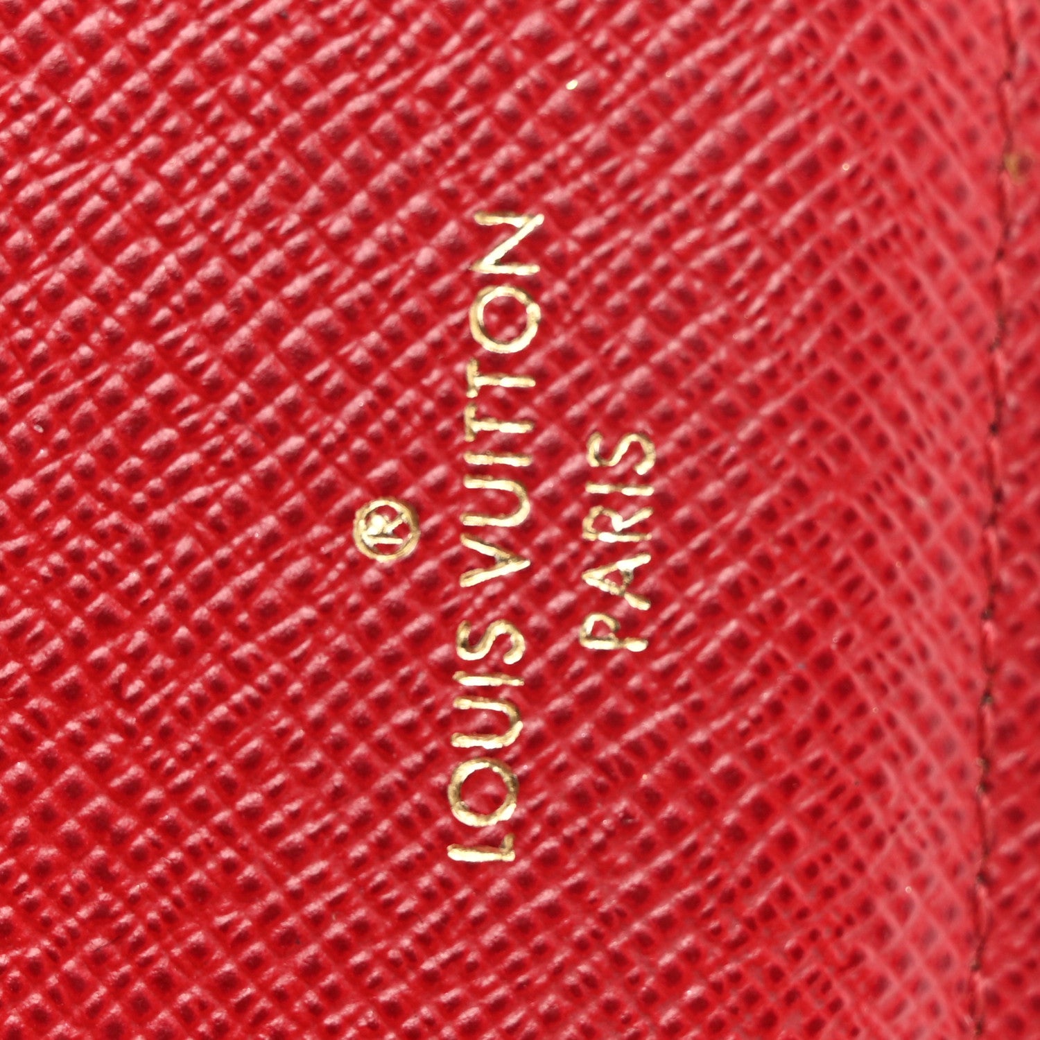 Louis Vuitton Damier Ebene Victorine Wallet Red 6 of 10