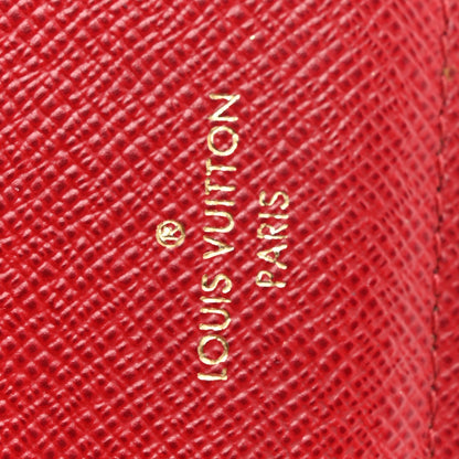 Louis Vuitton Damier Ebene Victorine Wallet Red 6 of 10