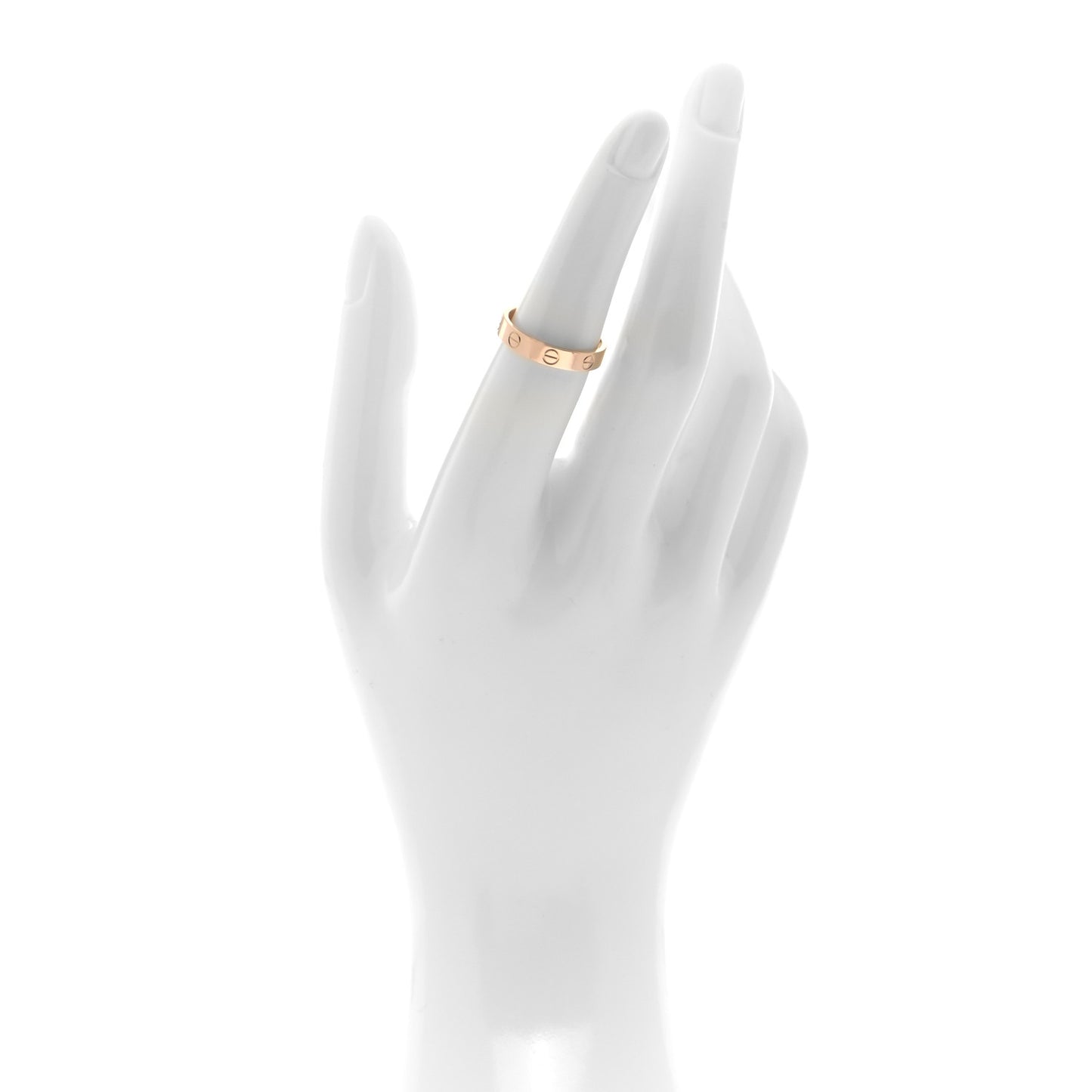 18K Pink Gold 3.5mm LOVE Wedding Band Ring 53 6.25