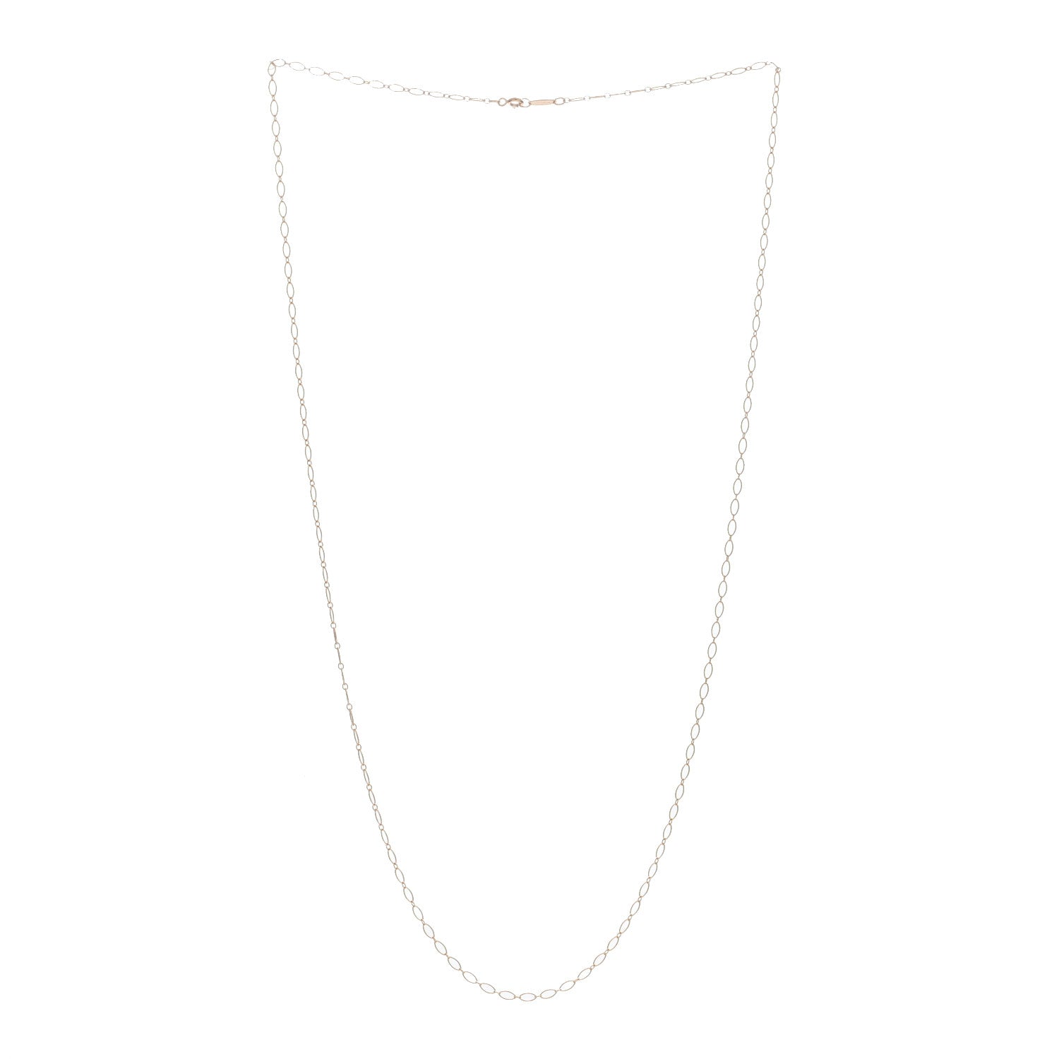 Tiffany 18K Rose Gold Oval Link Chain Necklace 30" 2 of 4