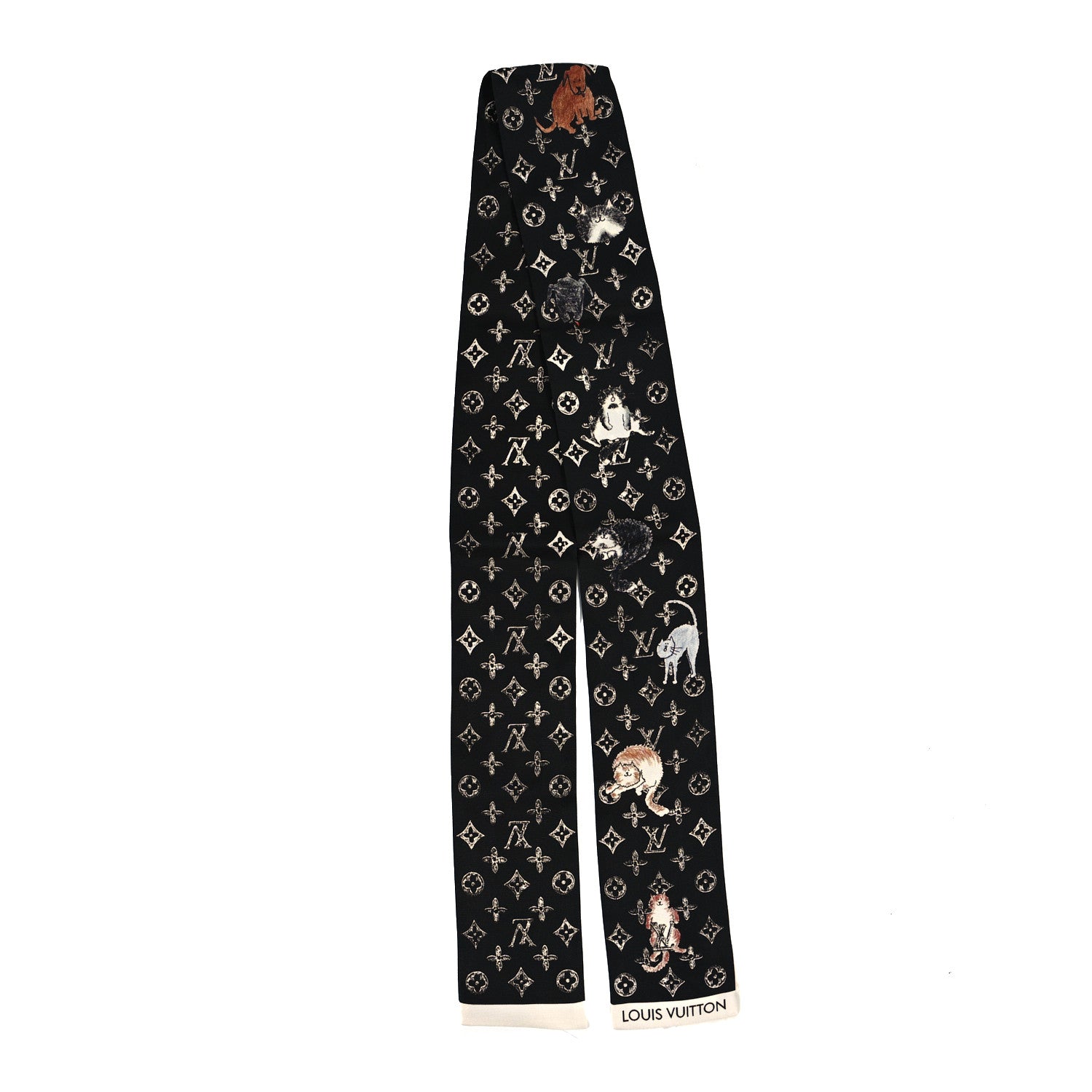 Louis Vuitton Silk Catogram Classic Bandeau Black 2 of 3