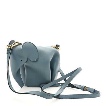 Loewe Calfskin Mini Elephant Crossbody Bag Blue 3 of 9