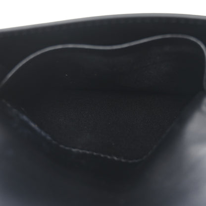 Celine Shiny Calfskin Triomphe Flap Card Holder Black 6 of 6