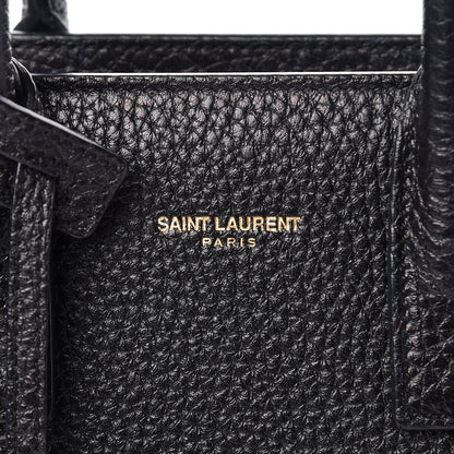Saint Laurent Grained Calfskin Nano Sac De Jour Black 6 of 12