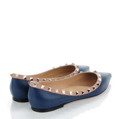 Valentino Garavani Nappa Rockstud Ballerina Flats 39 Indigo Poudre 4 of 9