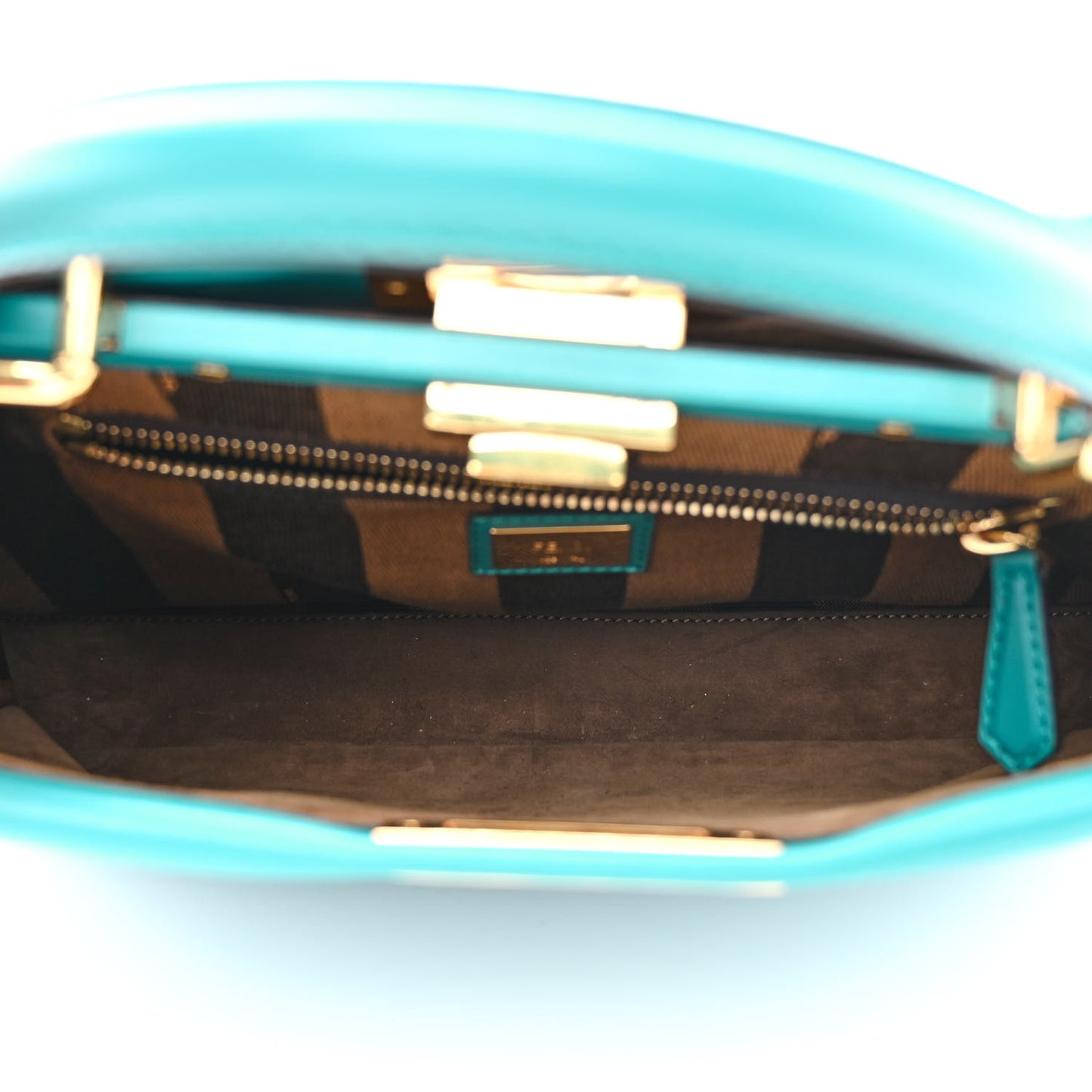 Vitello Morgan Fabric Jacquard Pequin Medium Peekaboo Iconic Satchel Lago Tobacco Black