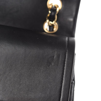 Chanel Lambskin Quilted Jumbo Double Flap Black 9 of 13