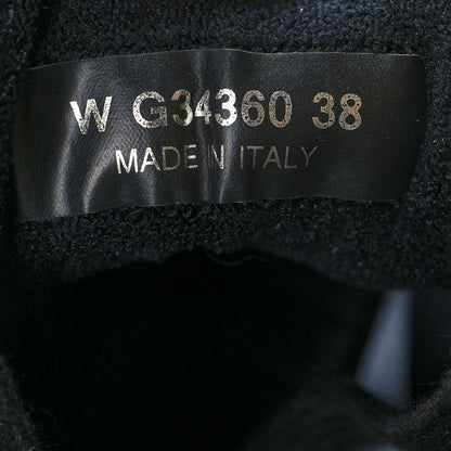 Chanel Fabric Calfskin Suede CC Sneakers 38 Black 6 of 8
