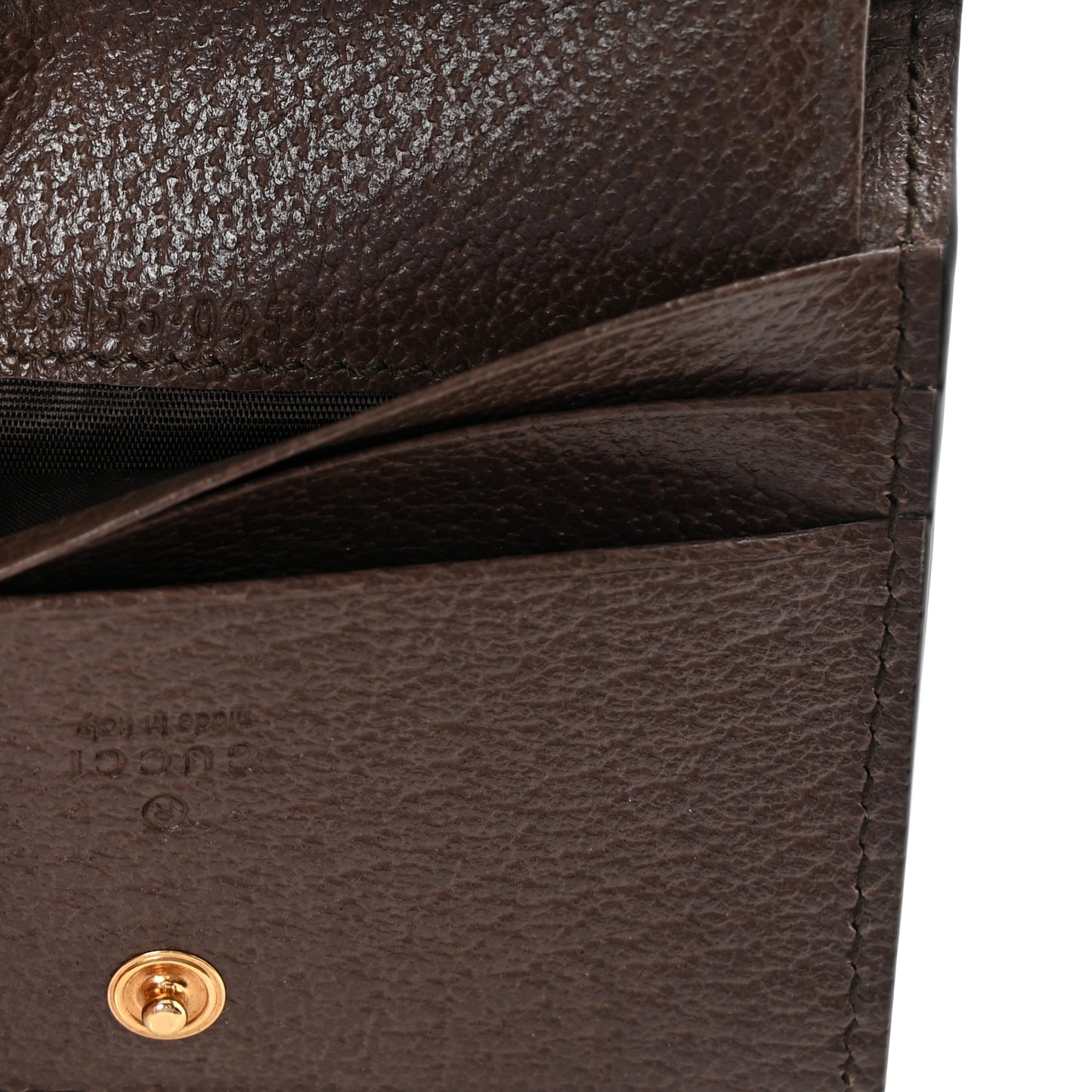 GG Supreme Monogram Textured Dollar Calfskin Web Ophidia Card Case Beige New Acero