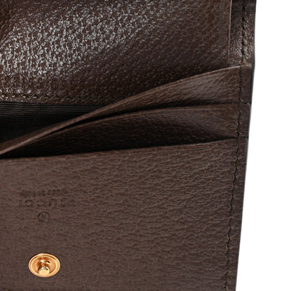 Gucci GG Supreme Monogram Textured Dollar Calfskin Web Ophidia Card Case Beige New Acero 7 of 8