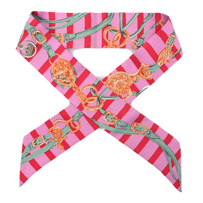 Hermes Silk Brides De Gala Bayaderes Twilly Rose Bonbon Rouge Vert Jade 1 of 5