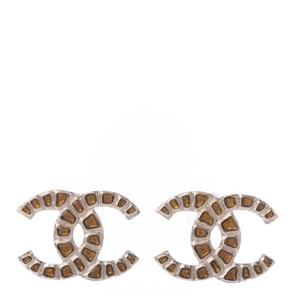 Chanel Metal Gripoix Along The Nile Earrings Gold Orange 1 of 5