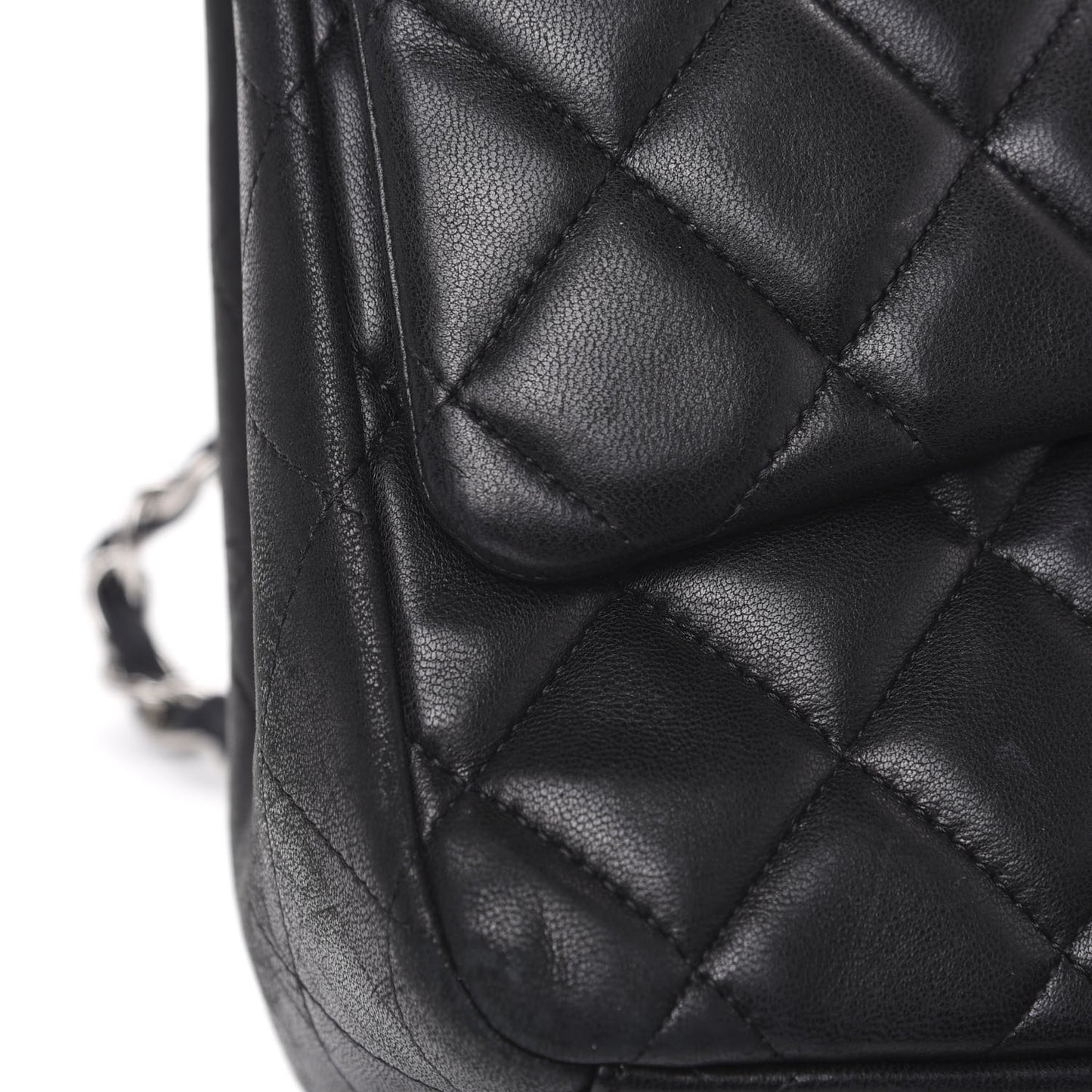 Lambskin Quilted Maxi Single Flap Black