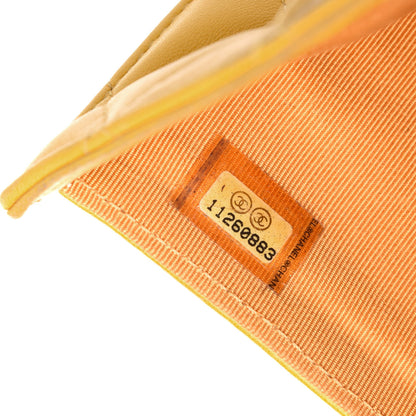 Chanel Lambskin Quilted Large Flap Wallet Yellow 7 of 23