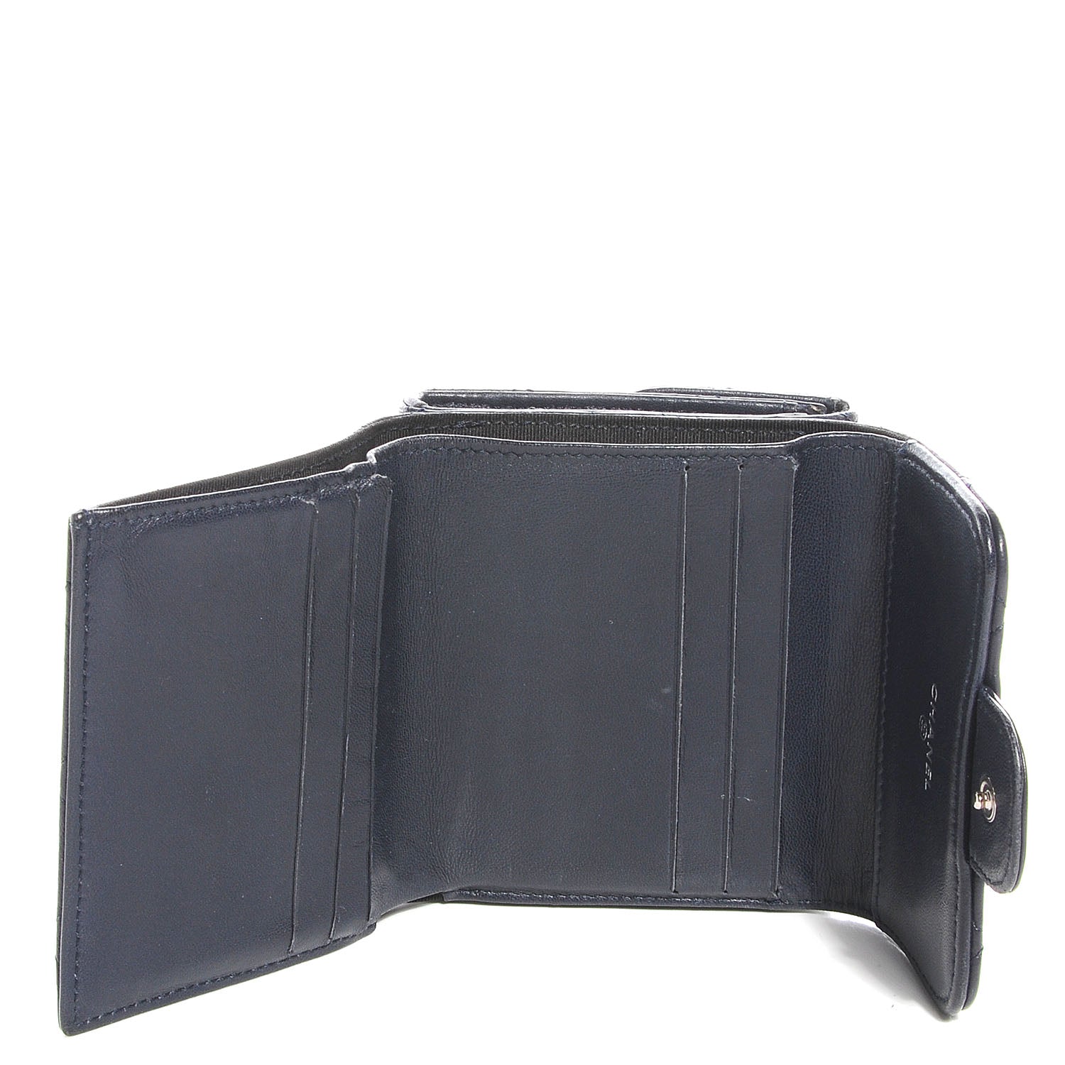 Chanel Lambskin French Purse Wallet Navy 5 of 7