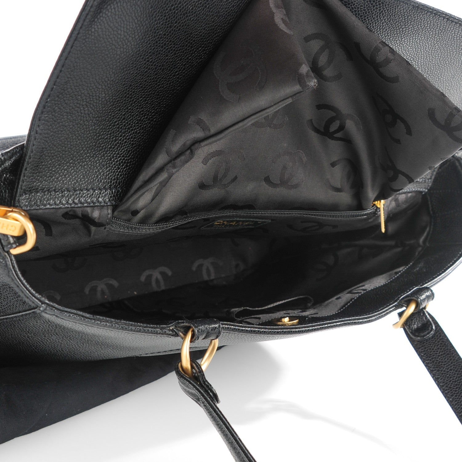 Chanel Caviar CC Timeless Tote Black 5 of 8