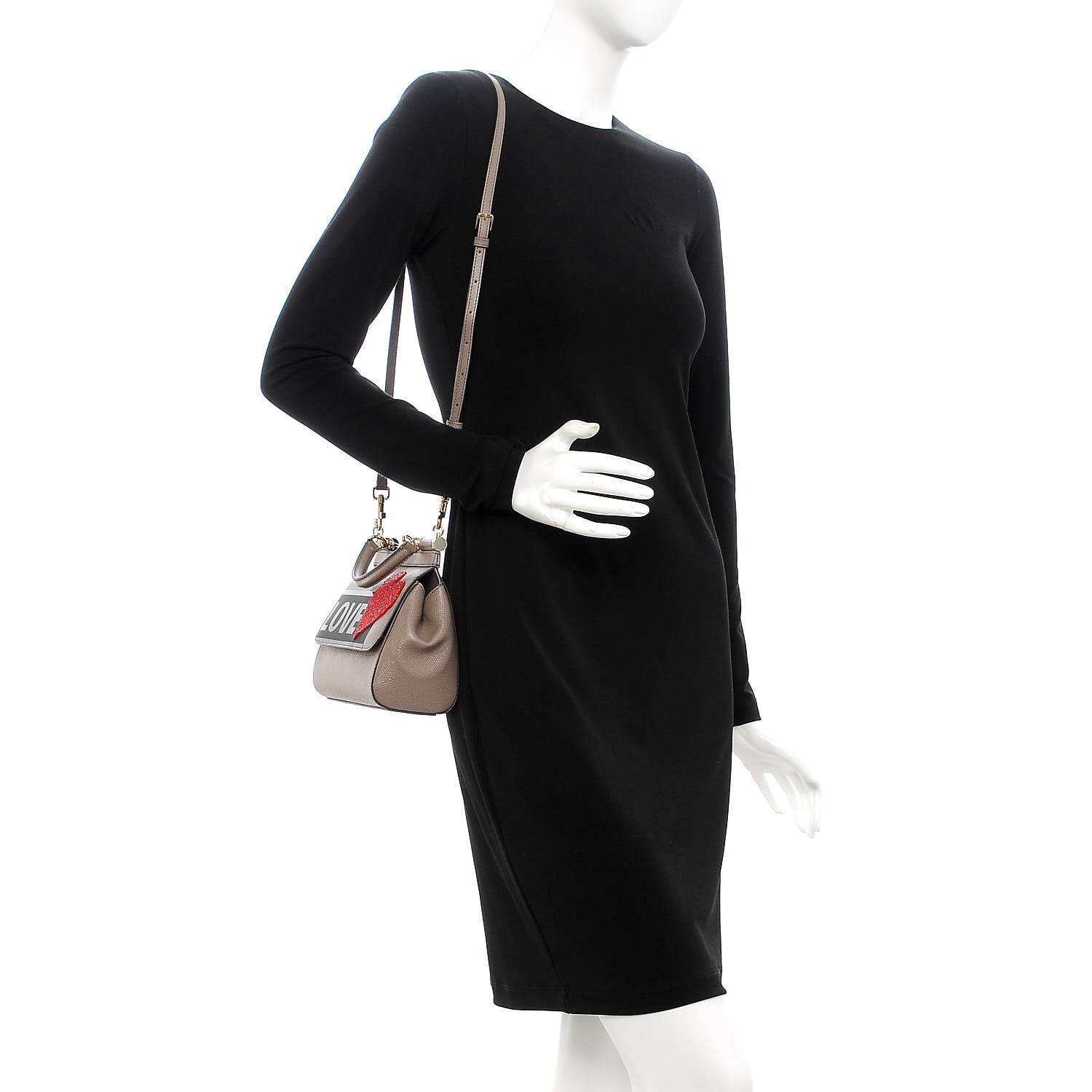 Dolce & Gabbana Dauphine Love Small Miss Sicily Satchel Grey 2 of 6