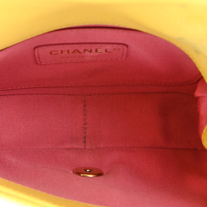 Chanel Lambskin Small Entwined Chain Flap Yellow Multicolor 5 of 21