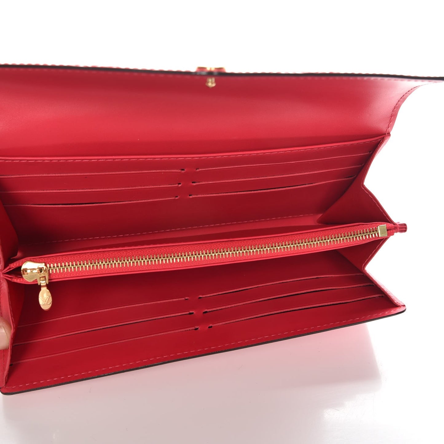 Vernis Sarah Wallet NM Rose Litchi
