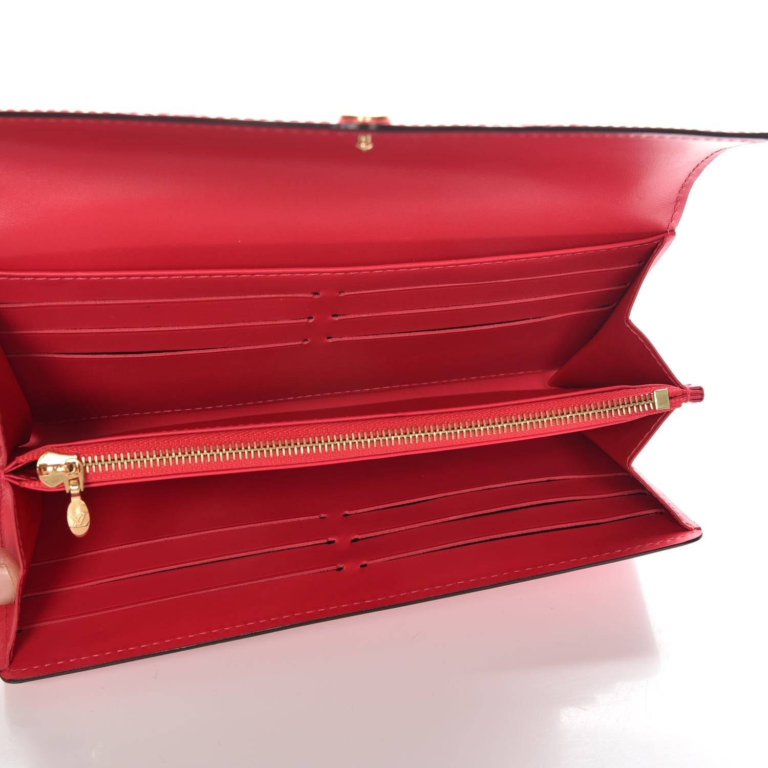 Louis Vuitton Vernis Sarah Wallet NM Rose Litchi 5 of 6