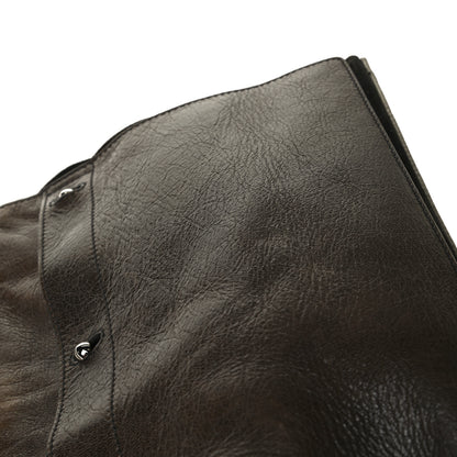 Saint Laurent Calfskin Lizard Embossed Medium Muse Two Brown 33 of 36