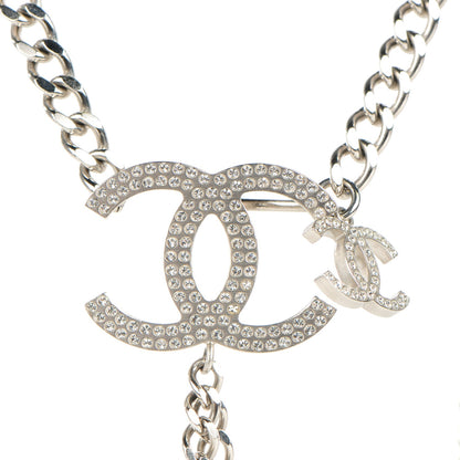 Chanel Crystal CC Charm Chain Belt Silver 5 of 7
