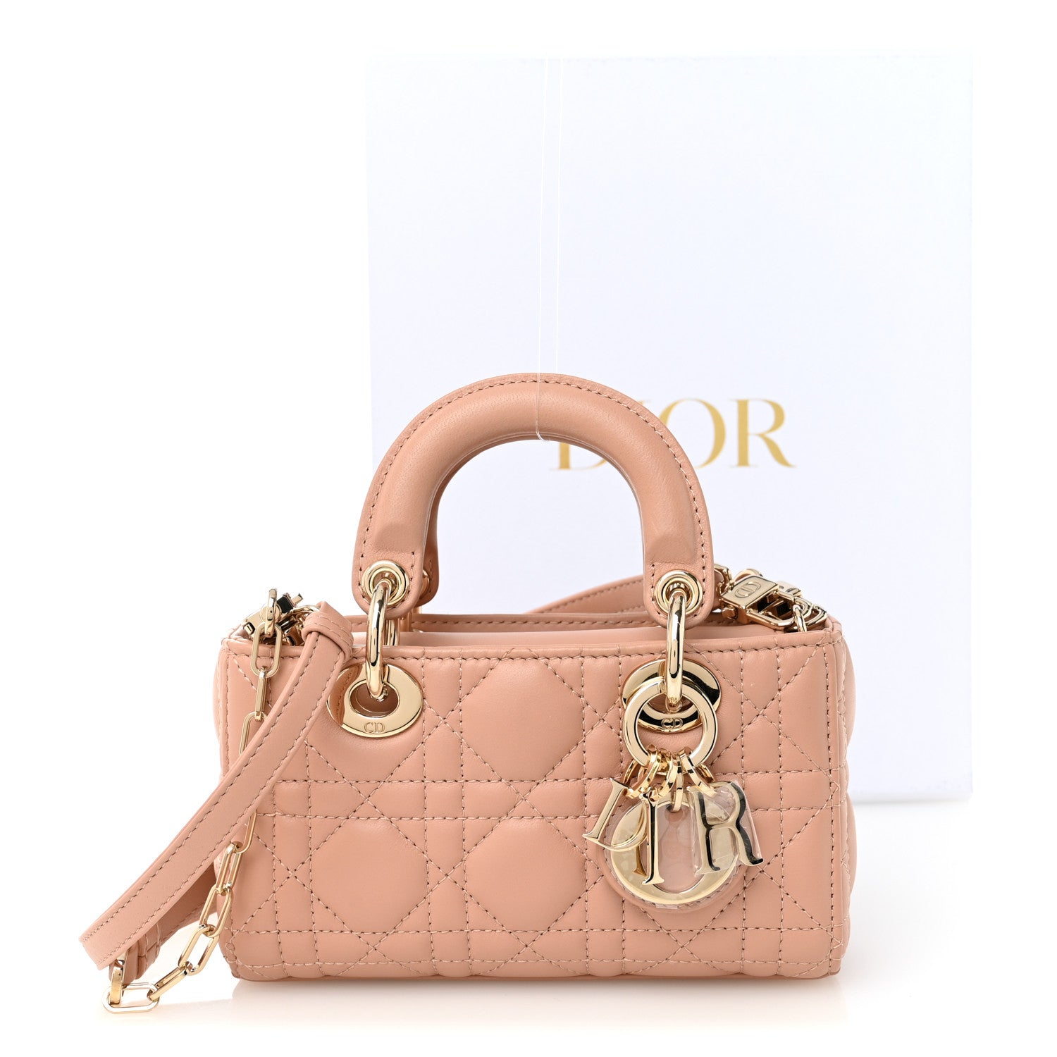 Christian Dior Lambskin Cannage Micro Lady D-Joy Rose Des Vents 11 of 11
